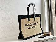 YSL Shopping Bag Black In Raffia - 4