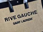 YSL Shopping Bag Black In Raffia - 2