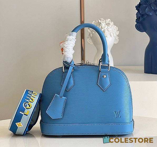Louis Vuitton Alma BB Ebene Canvas Handbags Blue 23.5cm - 1