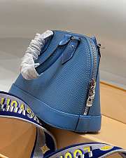 Louis Vuitton Alma BB Ebene Canvas Handbags Blue 23.5cm - 4