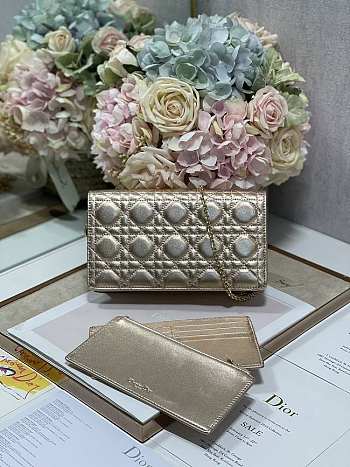 Dior Caro Wallet Chain Gold Color 21cm