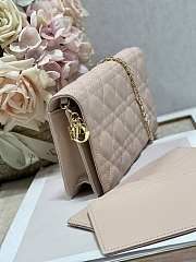 Dior Caro Wallet Chain Gold Color Beige - 5
