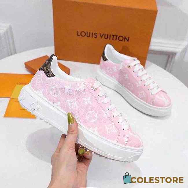 LV Sneaker Monogram Leather In Pink - 1