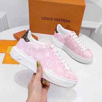LV Sneaker Monogram Leather In Pink
