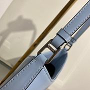 Prada Cleo Brushed Leather Shoulder Bag in Blue - 5