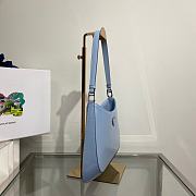 Prada Cleo Brushed Leather Shoulder Bag in Blue - 3