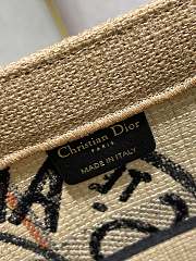 Dior Medium Book Tote Beige Jute Canvas 36cm - 6
