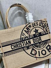 Dior Medium Book Tote Beige Jute Canvas 36cm - 4