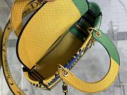 Dior Medium Lady D-LITE Bright Yellow and Green 24cm - 2