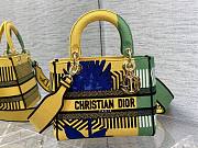 Dior Medium Lady D-LITE Bright Yellow and Green 24cm - 4