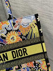 Dior Medium Book Tote Black Multicolor 36cm - 4