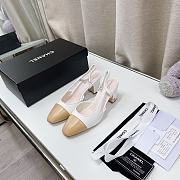 Chanel Slingback White Heels - 2