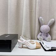 Chanel Slingback White Heels - 4