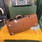 Goyard Brown Coated Canvas Leather Top handle 21cm - 5