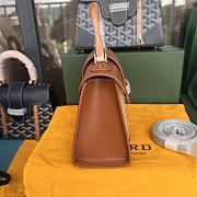 Goyard Brown Coated Canvas Leather Top handle 21cm - 4