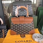Goyard Brown Coated Canvas Leather Top handle 21cm - 2