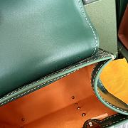 Goyard Green Coated Canvas Leather Top handle 21cm - 3
