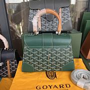 Goyard Green Coated Canvas Leather Top handle 21cm - 2