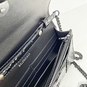 Balenciaga Hourglass XS Black Crocodile Embossed 19cm - 3