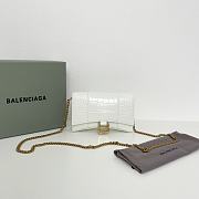 Balenciaga Hourglass XS White Crocodile Embossed 19cm - 1
