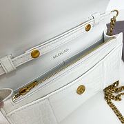 Balenciaga Hourglass XS White Crocodile Embossed 19cm - 2