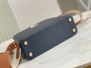 Louis Vuiiton Capucines Dark Blue With Brown 27cm - 5