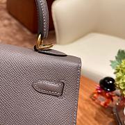 Hermes Kelly 25 Sellier Gris Grey 25cm - 4