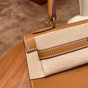 Hermes Kelly 25 Sellier Gris Brown 25cm - 4