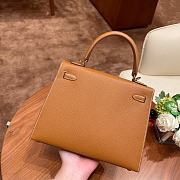 Hermes Kelly 25 Sellier Gris Brown 25cm - 2