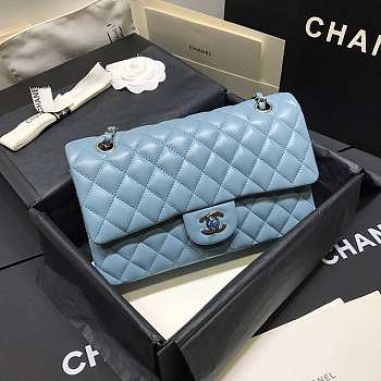 Chanel CF Flap Bag Blue Classic 25cm