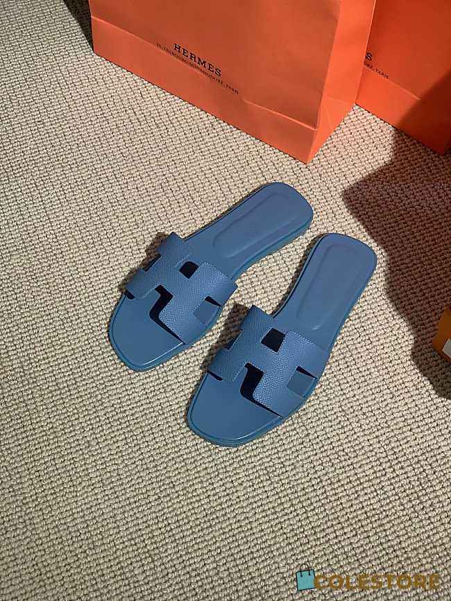 Hermes Slippers Blue - 1