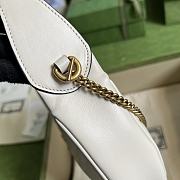 Gucci Marmont Half-moon-shaped Mini White Bag 21cm - 3