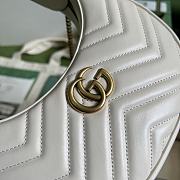 Gucci Marmont Half-moon-shaped Mini White Bag 21cm - 5