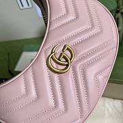 Gucci Marmont Half-moon-shaped Mini Pink Bag 21cm - 3