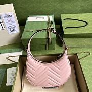 Gucci Marmont Half-moon-shaped Mini Pink Bag 21cm - 2