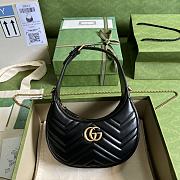 Gucci Marmont Half-moon-shaped Mini Black Bag 21cm - 1