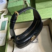 Gucci Marmont Half-moon-shaped Mini Black Bag 21cm - 5