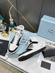 Prada Downtown Perforated Leather High Black White - 5