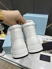 Prada Downtown Perforated Leather High White Pink - 3