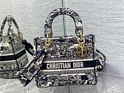 Dior Lady D-LITE Canvas of Jouy Blue Bag 24cm - 1