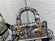 Dior Lady D-LITE Canvas of Jouy Blue Bag 24cm - 5