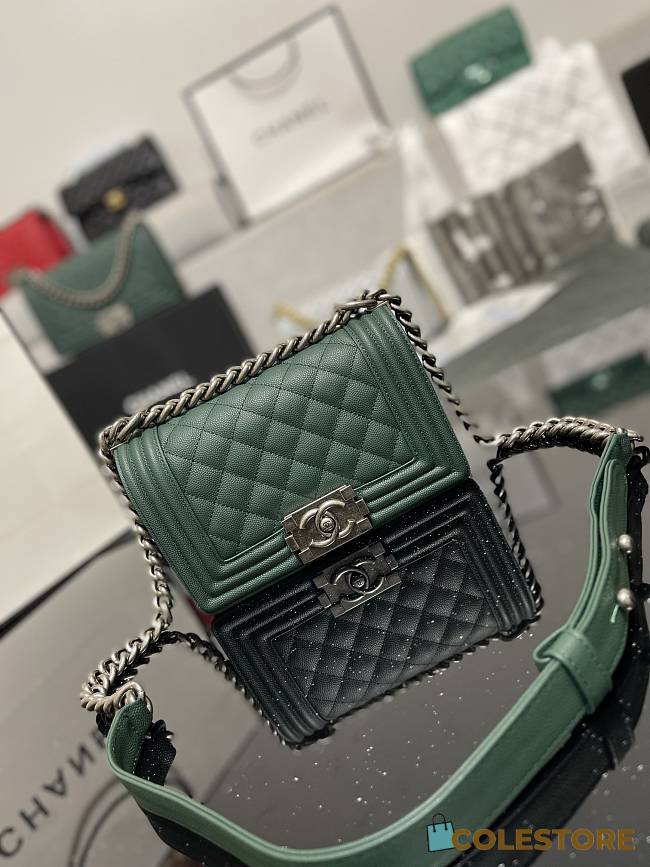 Chanel Boy Bag Silver Hardware 20cm - 1
