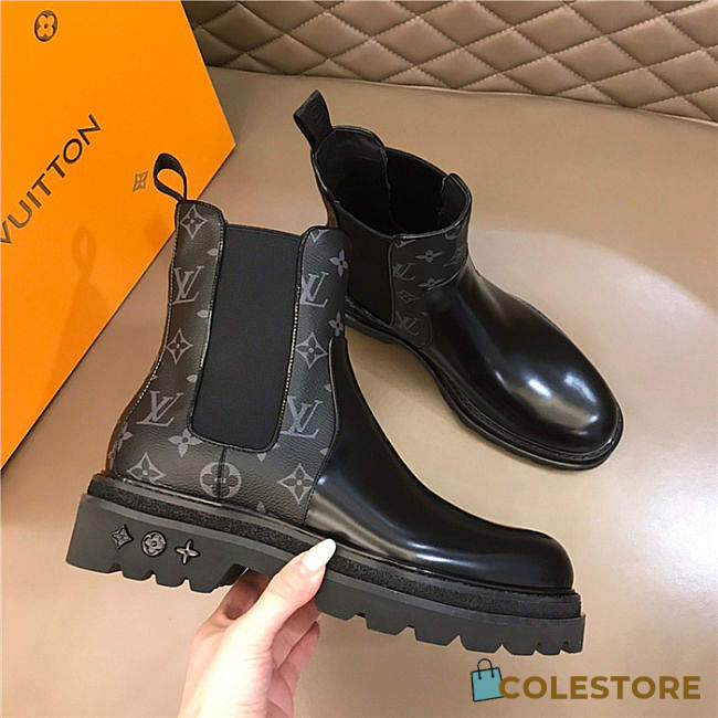 Louis Vuitton Beaubourg Ankle Boot Monogram Black - 1