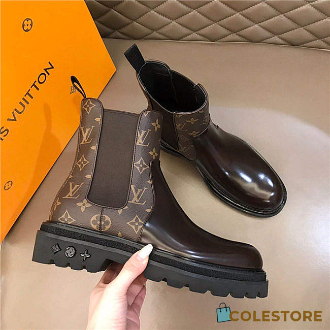 Louis Vuitton Beaubourg Ankle Boot Monogram Brown - 1