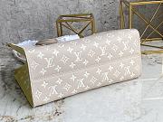 Louis Vuitton Onthego Embossed Grained Beige Pink Yellow 35cm - 2