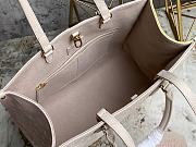 Louis Vuitton Onthego Embossed Grained Beige Pink Yellow 35cm - 3