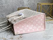 Louis Vuitton Onthego Embossed Grained Beige Pink Yellow 35cm - 5