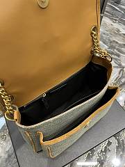 YSL Niki Leather-trimmed Denim Shoulder Bag 28cm - 2