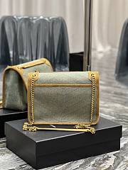 YSL Niki Leather-trimmed Denim Shoulder Bag 28cm - 4