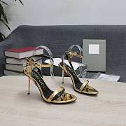 Tom Ford Metallic Patent Leather Padlock Heels 10.5cm - 1